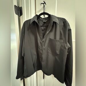 Athleta Button Down Cropped Shirt